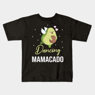 Avocado Dove Flying Happy Day To Me Dancing Mamacado Mother Kids T-Shirt